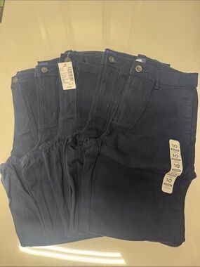 Boys Chinos 10 Husky Navy Lot Of 5 School Uniform
